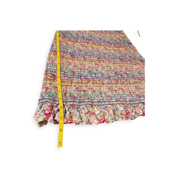 Storia Smocked Floral Sundress SZ L Rainbow Dress - Picture 8 of 8